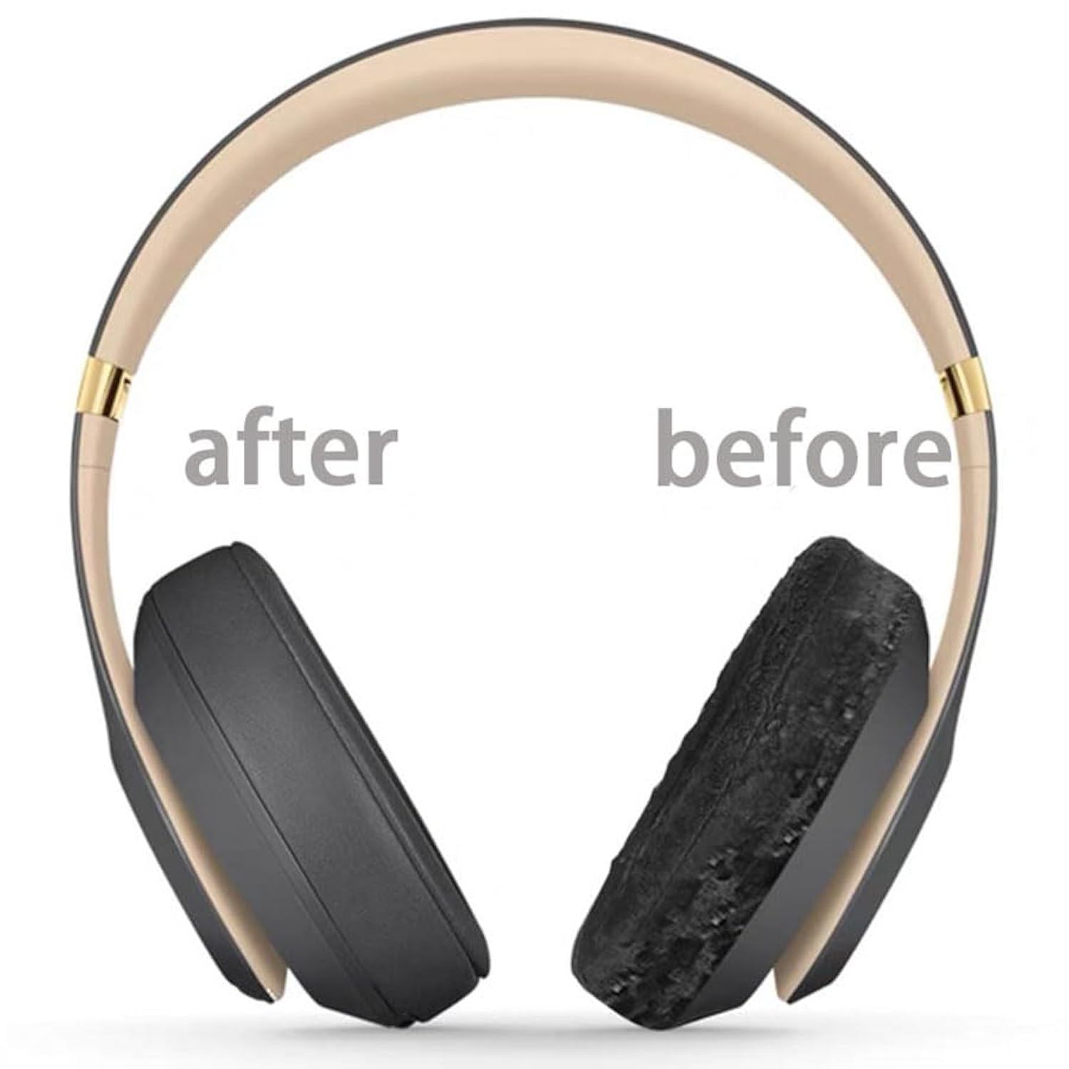 Replacement Ear Pads For Studio 2 & 3 Headphones Ear Cushions Headset Earpads Ear Cups Cover With Soft Protein Leather(Studio 3-Titanium Grey)