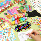216Pcs Hawaiian Luau Party Favors Aloha Summer Tropical Tiki Theme School Stationery Set Bulk For Kids Beach Pool Birthday Party Goodie Bag Stuffers Classroom Gifts Rewards Pinata Filler