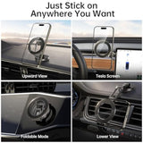 Syncwire Fits MagSafe Car Mount for Car Dash&Tesla Screen[All-Metal] Magnetic Phone Holder, [Flexible Three-axis]360° Rotation Car Mount Strong Magnets Car Phone Holder for iPhone 16 15 14 13 Pro Max