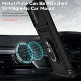 For Samsung Galaxy Note 20 Case With Camera Lens Cover Hd Screen Protector, Military-Grade Drop Tested Magnetic Ring Holder Kickstand Protective Phone Case For Samsung Galaxy Note 20 5G (Black)
