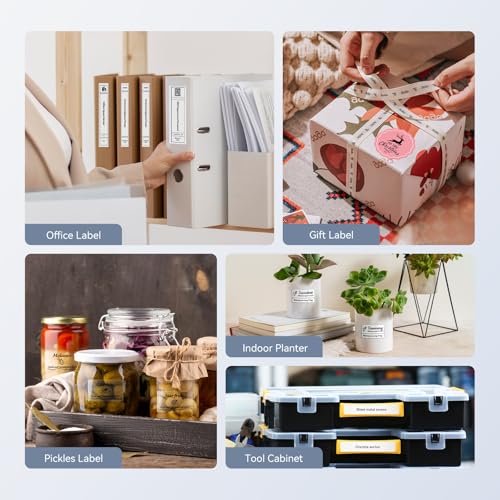 B31 Label Maker Machine With Tape, 3 Inch Portable Label Printer For Barcode, Address, Logo, Tag Labeling, Thermal Sticker Maker Compatible With Smartphones & Pc, Grey White