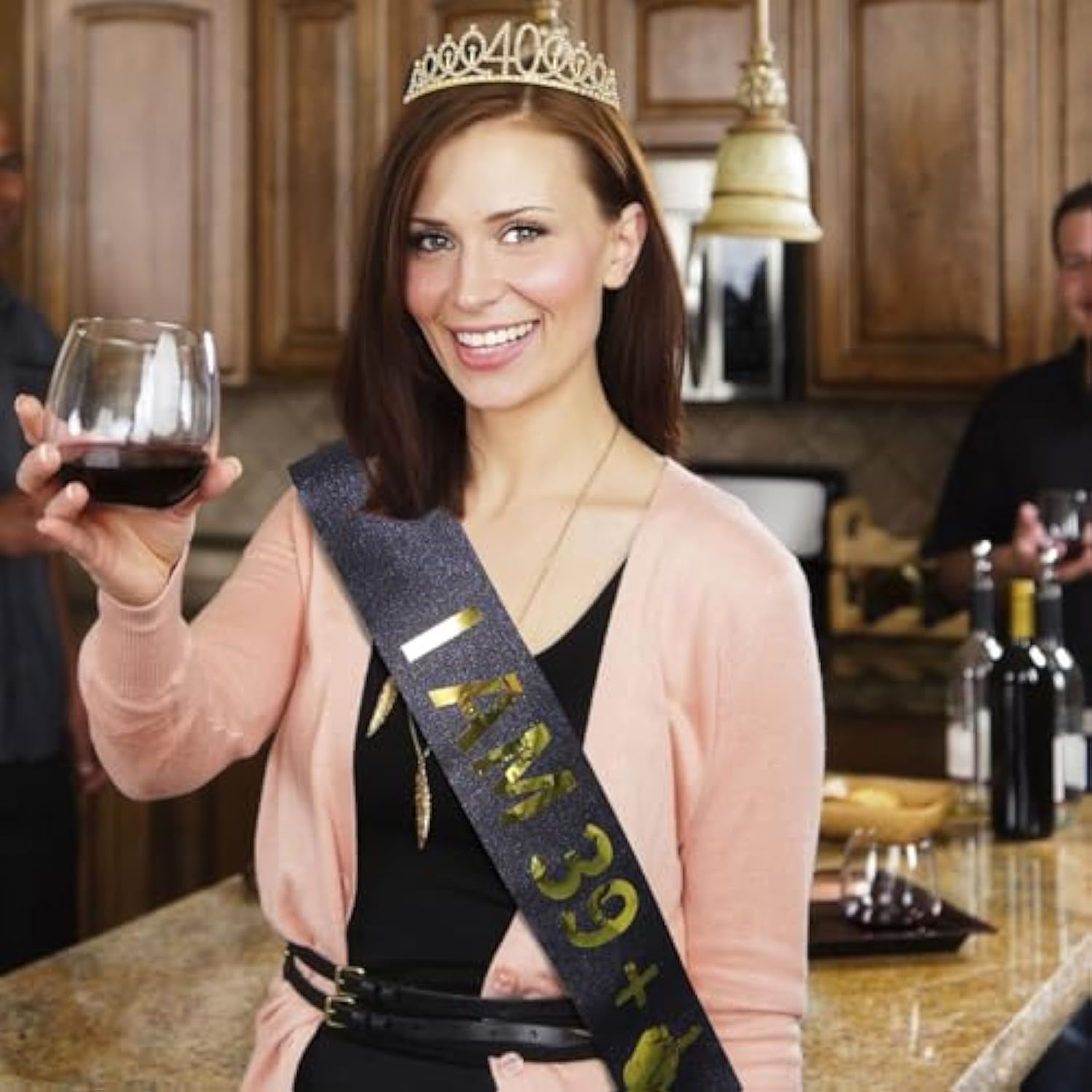 40Th Birthday Crown + Sash Set, Party Favor Gifts And Decorations For Her Friends