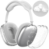Clear Case for AirPods Max Protective Ear Cups Cover with Soft TPU Material, Anti-Fingerprint, Anti-Scratch, and Anti-Dust Coating (Glitter Finish)