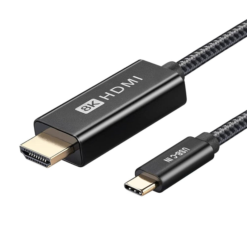 Usb C To Hdmi Cable 8K 6.6Ft, Usb Type C To Hdmi 2.1 Adapter Cable 48Gbps 4K12