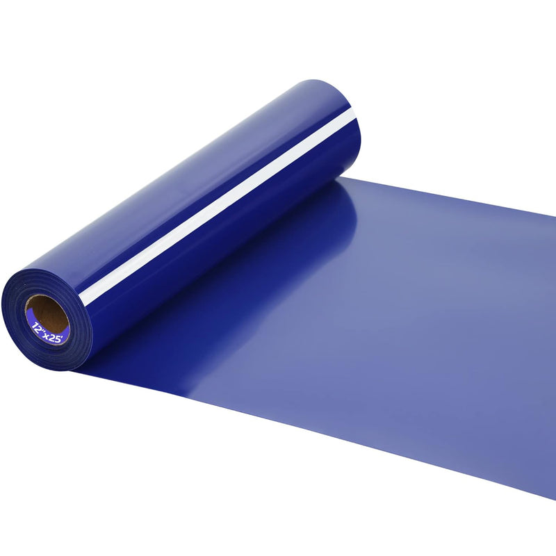 Blue Htv Iron On Vinyl 12Inch By 25Ft Roll Htv Heat Transfer Vinyl For