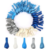 Blue Balloon Garland Kit – 144pcs Blue, White & Silver Balloons for Party Decorations