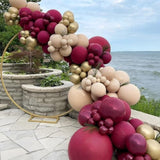 90 Pcs Burgundy Balloon Garland Arch Kit Maroon Balloons for Fall Party Decorations