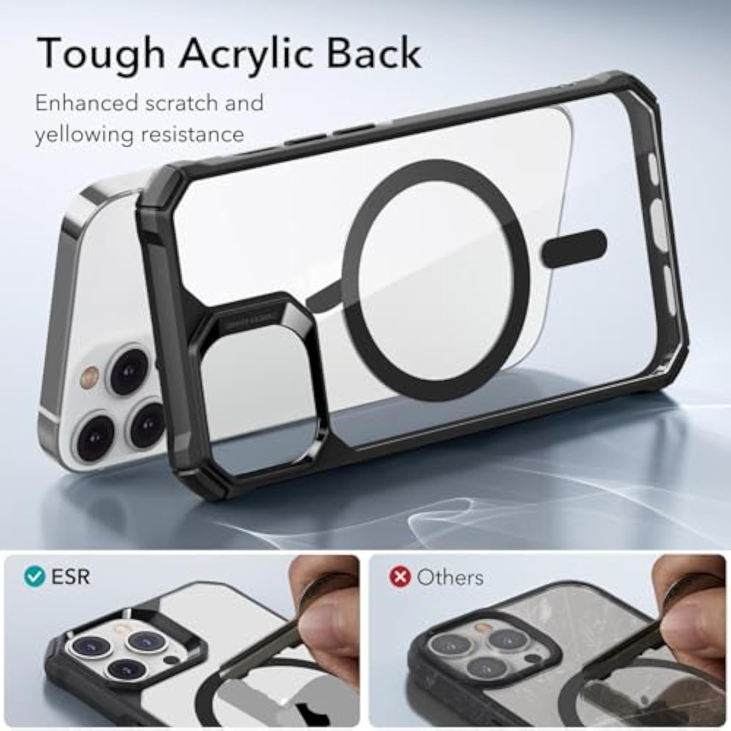 Esr For Case, -Grade Drop Protection, Clear Case With Shock-Absorbing Air-Guard Corners, Scratch & Yellowing Resistant, Hard Acrylic Back, Clear