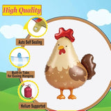 5 Pcs Chick Balloons Set – Farm Chicken Shaped Balloons For Spring Farm Animal Theme, Easter Egg Hunt Party, Barnyard Birthday, Animal Baby Shower, Easter Party Decorations