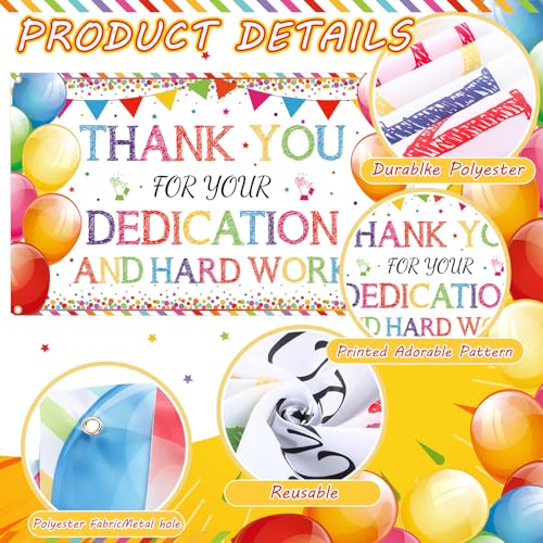 Thank You We Appreciate Backdrop, Employee Appreciation Party, Colorful