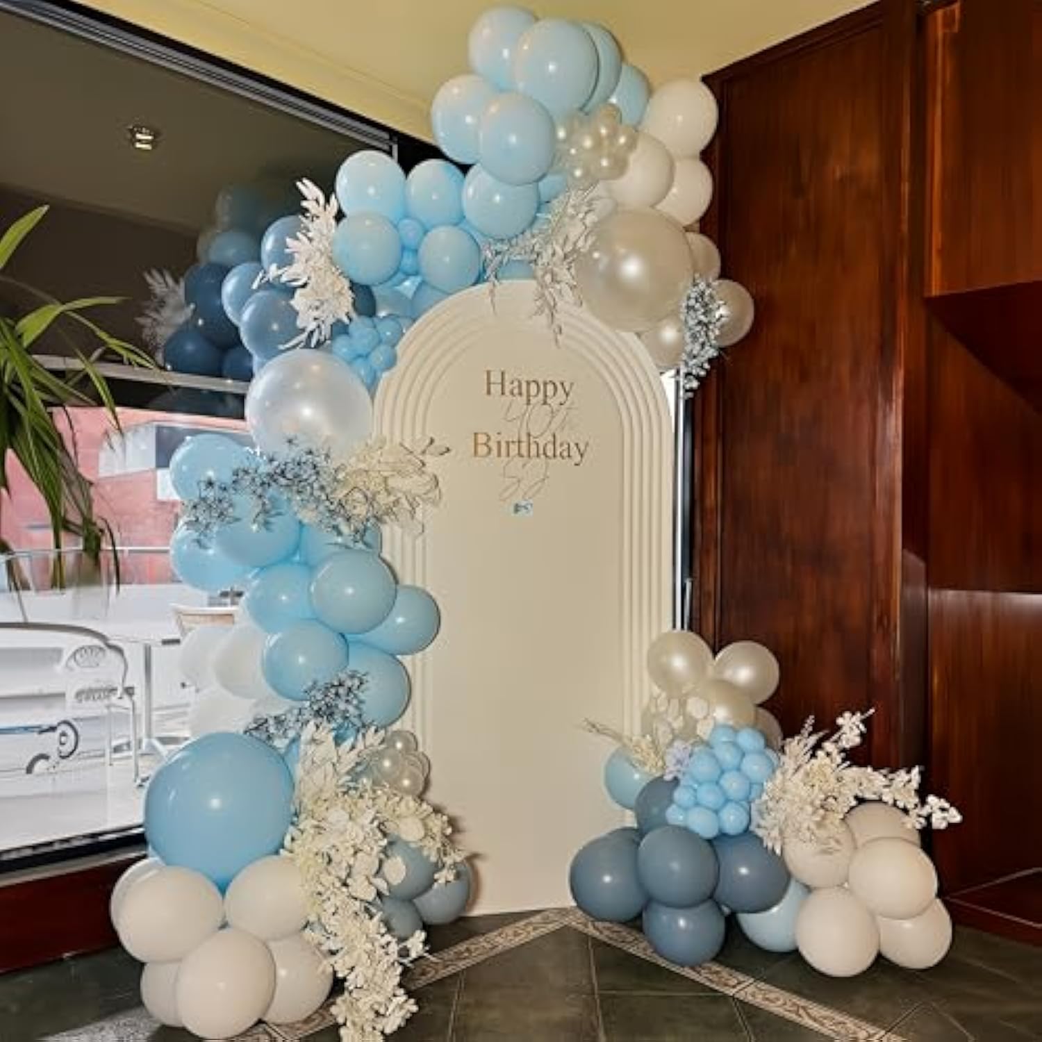 Dusty Blue Balloon Garland Arch Kit: Baby Shower Wedding Decor