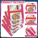 100 Pcs 90'S Paper Cocktail Napkins Disposable Back To 50'S 80'S 90'S Luncheon Napkin For Retro 1950S 1980S 1990S Hip Hop Sock Hop Rock Roll Birthday Party Supplies Decorations