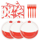 75Pcs Gone Fishing Plates And Napkins Party Decorations, 7Inch Fishing Paper Plates Disposable Tableware Set For Fish Themed Birthday Baby Shower Party Favor Supplies
