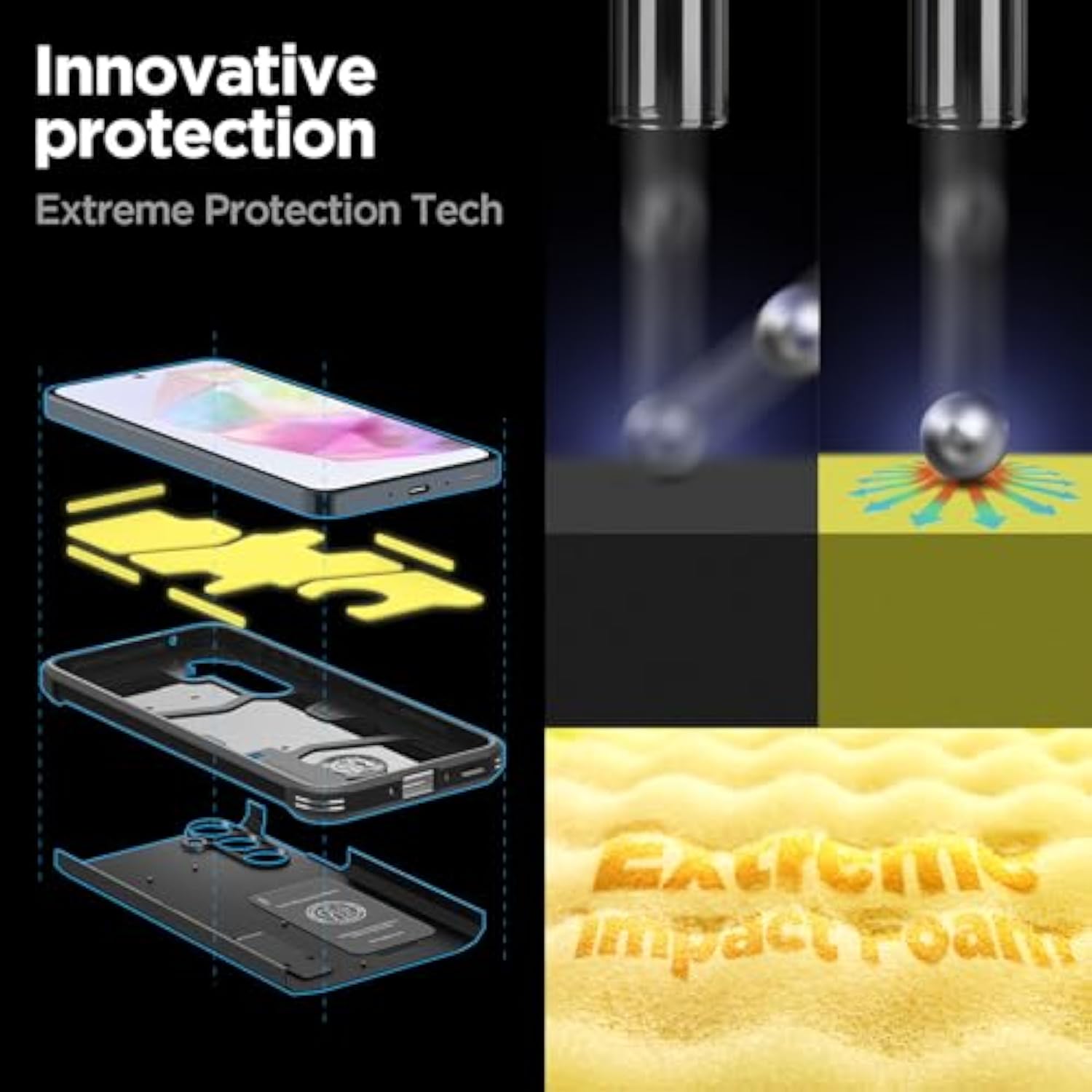 Spigen Tough Armor Designed for Galaxy A35 5G Case (2024) - Black