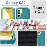 Samsung Galaxy S22 Heavy Duty Rugged Shockproof Phone Case with Screen Protector, Military Grade Protection for Samsung S22 6.1 Inch