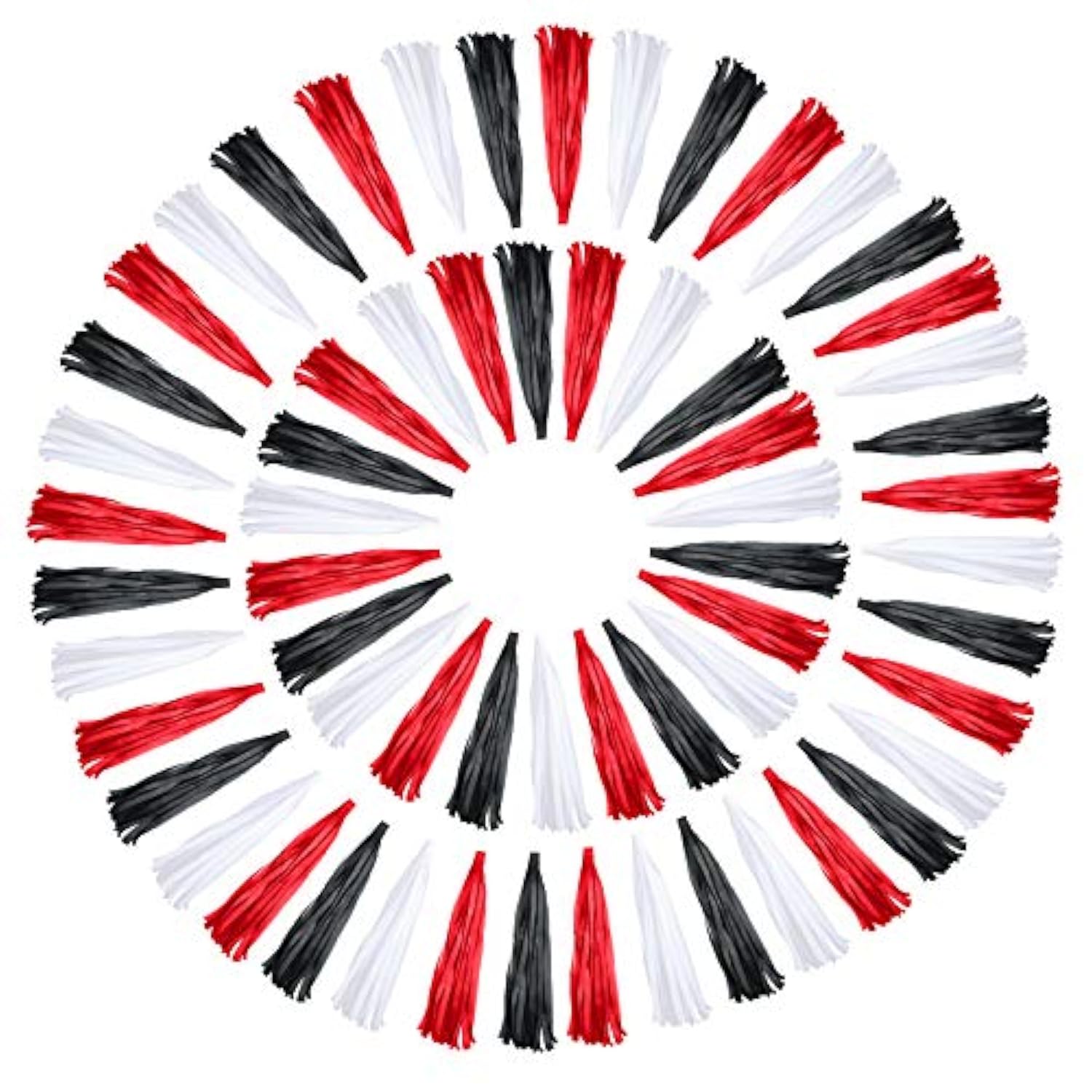 30 Pcs Red Black White Banner Party Decorations Paper Tissue Tassel Garland Diy Hanging America Decor For School Supplies Wedding Birthday Bridal Baby Shower Anniversary Independent Day