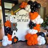 Orange & Black Balloon Arch Kit: Fall Party Decor, 154 Pcs