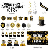 Farewell Party Decorations 'Rude You're Leaving' Banner & Honeycomb Centerpieces