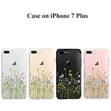 Case Compatible with iPhone 8 Plus iPhone 7 Plus Case Clear with Design Embossed Pattern TPU Soft Bumper Shock Absorption Slim Protective Case 5.5