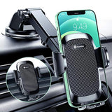 Humixx Phone Mount For Car [Military-Grade Super Suction] Universal Hands-Free Phone Holder For Dashboard Windshield Air Vent For Iphone 14 Pro Max Plus Samsung All Phones & Cars