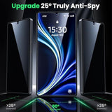 For Samsung Galaxy S25 Ultra Privacy Screen Protector - 25 Degree Anti Spy [Fingerprint Unlock Support] Case Friendly Shatterproof Auto Dust Removal Tempered Glass For Galaxy S25 Ultra,2 Pcs