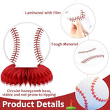 12PCS Baseball Party Decorations – Honeycomb Centerpieces for Sports Themed Party