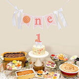 One Cutie Pie High Chair Banner & Cake Topper - Fall 1St Birthday Party Decorations,Sweet Pie Cake Topper,First Fall Birthday Banner With Bows,Princess Party Decorations Set Photo Props