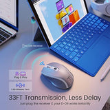 D-09 Wireless Mouse For Laptop - Ergonomic Plus Computer Usb Cordless Mice, Er