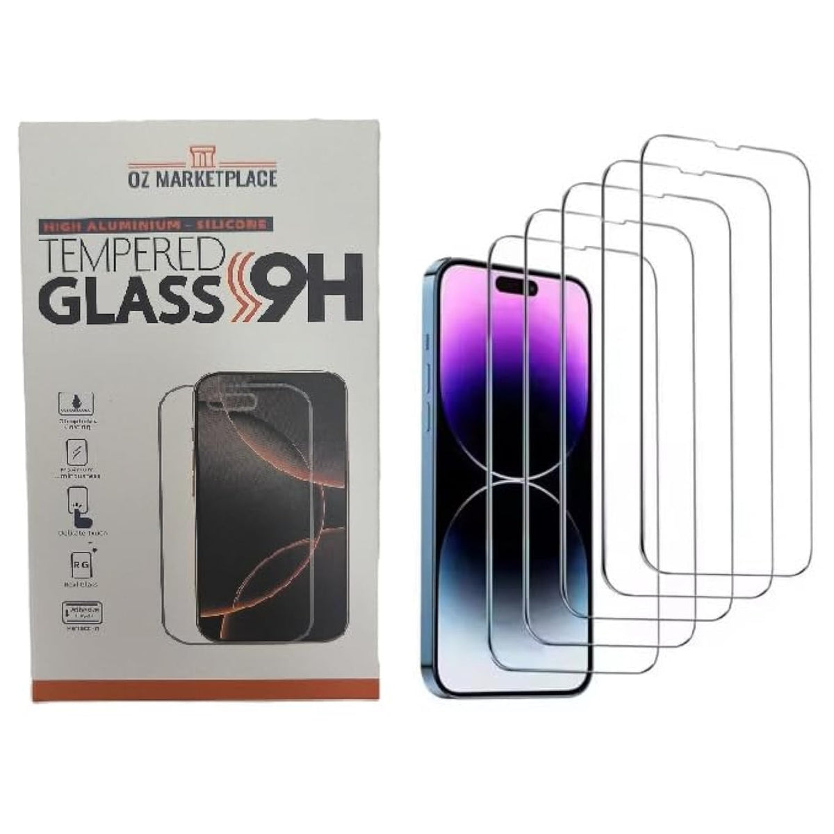 Hd Clear [5 Pack] Alu-Sil 9H Tempered Glass Screen Protectors For Xiaomi Mi 13T, 13T Pro - [3 Pack + 2 Bonus] Military Grade High Aluminium Silicone Cover Film
