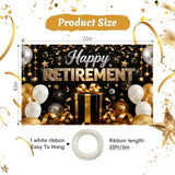 72x43 Inch Retirement Party Decorations Happy Retirement Backdrop