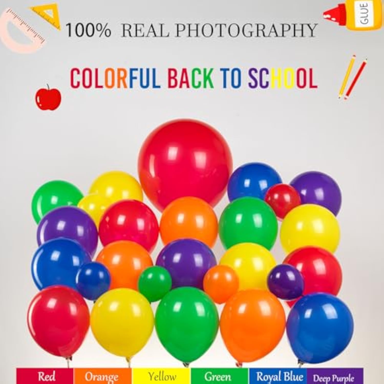 Wellcome Back To School Balloon Garland Arch Kit 120Pcs With Apple School Bus Classroom Pencil Mylar Balloon For Back To School Kid Birthday Party Decorations