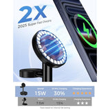 3 In 1 Wireless Charging Station For Multiple Devices Apple, 15W Fast Magnetic Mag-Safe Charger Stand For Iphone 16 15 14 13 12 Pro Max Plus Mini Apple Watch Airpods Pro 4 3 2, Black