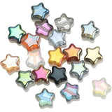 200PCS 8mm Colorful Glass Star Beads for DIY Bracelets & Jewelry Making