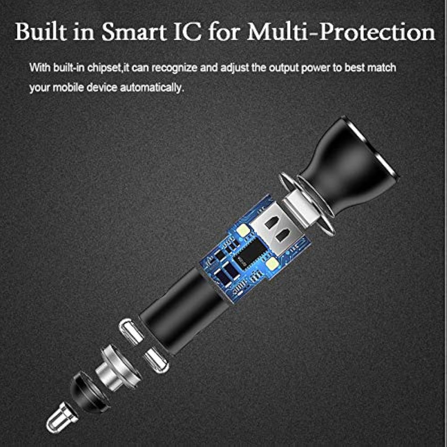 For Huawei Supercharge Car Charger, 9V/2A Car Charger Adapter Quick Fast Charger With Usb Type C Super Charging Cable Car Adapter For Huawei P40 P30 P20 Pro,Mate 30 20 10 9 (Black With Led Display)