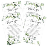 100 Pieces Wedding Thank You Cards Thank You Place Setting Wedding Greenery Place Cards 4 X 6 Inches For Party Reception Rehearsal Dinner Bridal Shower (Eucalyptus)