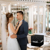 Silver Foil Black Card Box, Bride Gift Card Box, Birthday Party Gift Card Receiving Box, Used For Wedding Gifts, Baby Or Bride Gifts, Graduation Ceremony, Retirement Ceremony, Anniversary Decoration Party Supplies