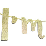 I'M Done Gold Glitter Cursive Banner Sign, Graduation Garland, 2026 Grad Party Supplies (Gold)