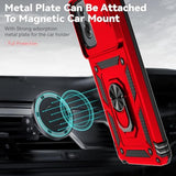 For Motorola Moto G Stylus 5G 2024 Case With Hd Screen Protector & Slide Camera Cover & Kickstand, [Military-Grade] Phone Case For Moto G Stylus 5G 2024 (Red)