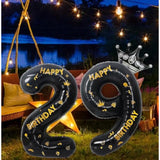 40-Inch Black Foil Number 19 Balloon for Birthday Anniversary Party Decor
