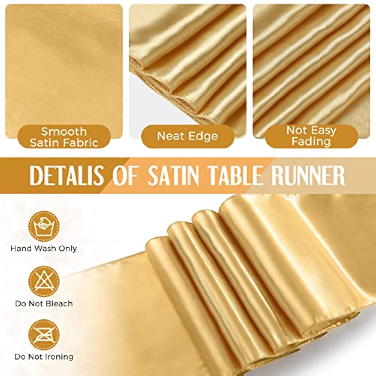 24 Pack Black Gold Disposable Tablecloths with Satin Runners 54x108in