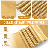 24 Pack Black Gold Disposable Tablecloths with Satin Runners 54x108in