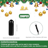 200Pcs No Glow Caps For String Lights, Christmas Light Covers Suitable For 0.2 Inch Diameter Led Tubes Lights Glow Cap L