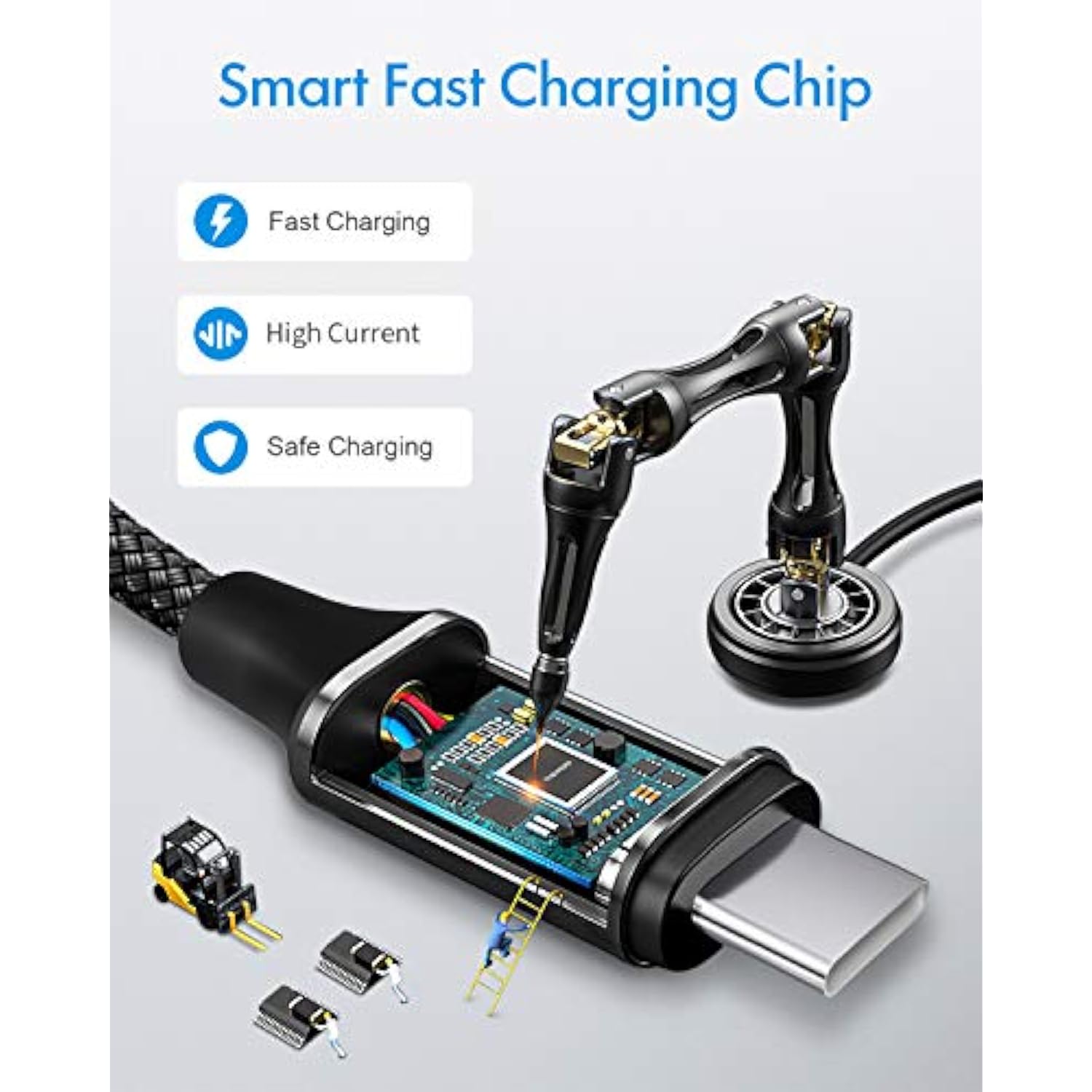 Short Usb C To Usb C Cable 1Ft, 2-Pack Pd 60W Fast Charging Usb Type C To Type