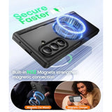 For Samsung Galaxy Z Fold 7 Case With Privacy Screen Protector, [Compatible With Magsafe][Anti Spy] Built-In Hidden Kickstand, Full-Body Shockproof Slim Phone Case For Z Fold 7, Black