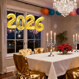 Gold 2026 Number Balloons for New Year, Graduation, and Party Decor