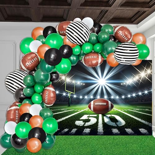 Football Stadium Night Backdrop Bowl Night Spotlight Football Field Photography Background Adults Kids Baby Shower Sport Birthday Party Decorations Banner Photo Props (7x5FT)