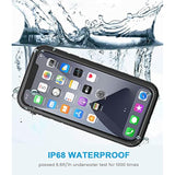 For Iphone X/Xs Waterproof Case Life Snowproof Dirtproof Shockproof Cover For Iphone X/Xs 5.8‘’ (Black)
