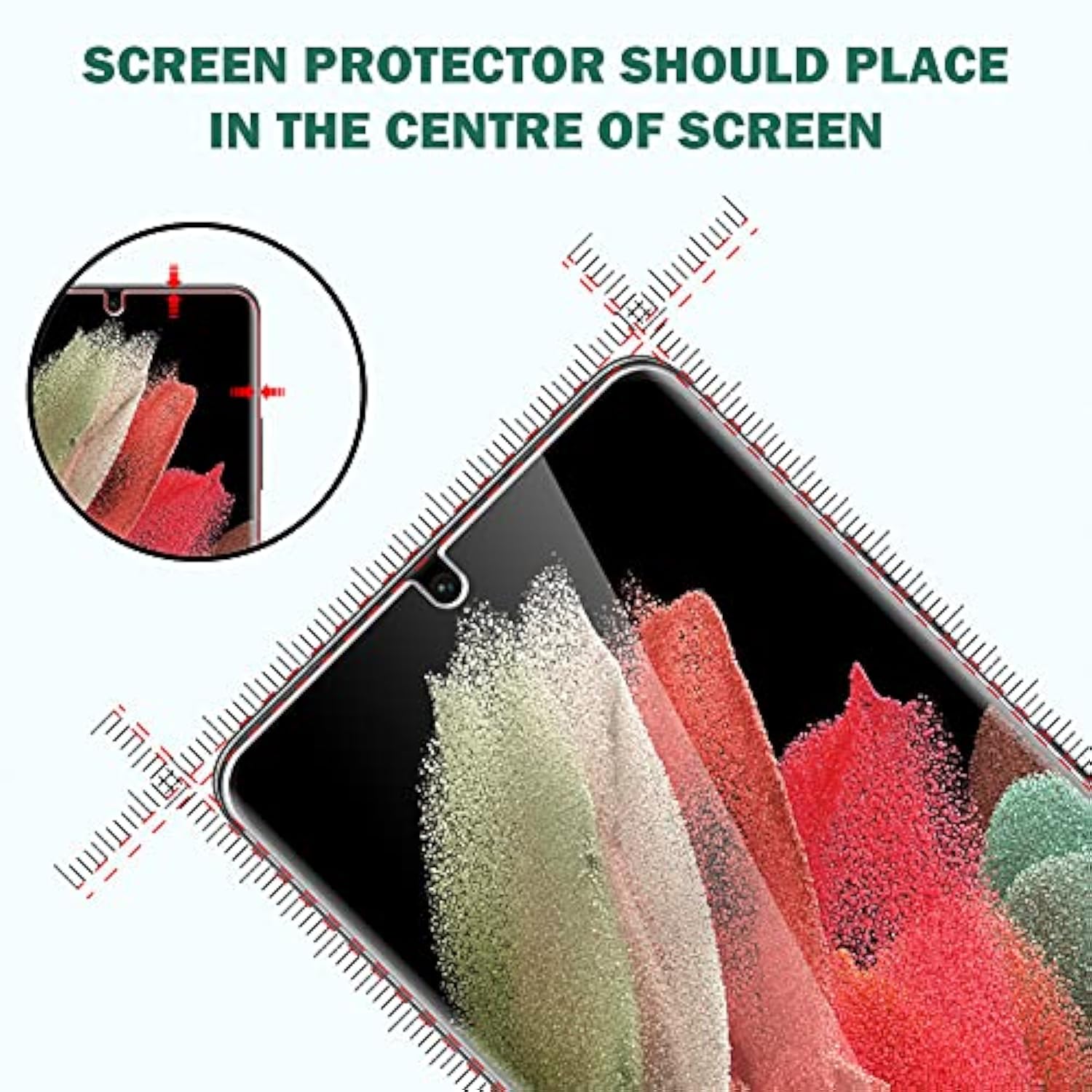 3 Pack Screen Protector Compatible For Samsung Galaxy S21 Ultra 6.8-Inch, Hd Clear Flexible Film, Positioning Tool, Support Fingerprint, Bubble Free, Model No. Zu