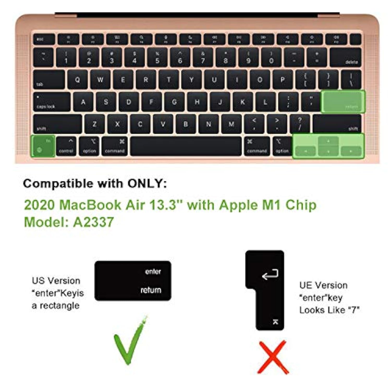 Ultra Thin Silicone English Keyboard Cover Skin For Macbook Air 13.3" Newest 1