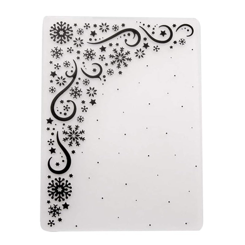 Embossing Folders Craft Dies Plastic Snowflake And Stars Template Stencil Fold